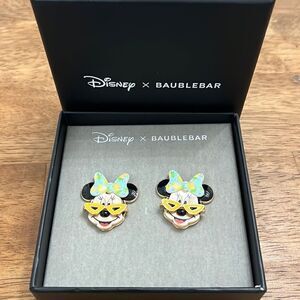 Disney Baublebar Minnie Mouse with sunglasses earrings. New